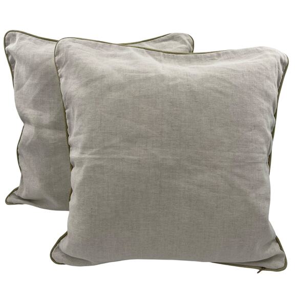 NWOT Restoration Hardware 19” square linen throw pillows - Set of 2 - Picture 4 of 8